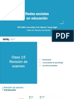 Redes Sociales en Educación Clase 15 Revisión de Examen Torras 2023 - 12391075480