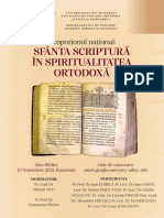 Afiş Simpozion - Sf. Scriptură În Spiritualitatea Ortodoxă - Ziua Bibliei 2021 - DTIBF