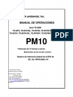 Tisch PM 10 Manual Español