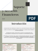 Sección Soporte y Servicios Financieros