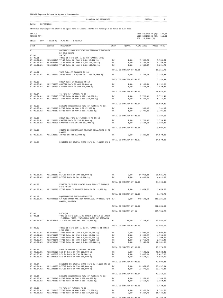 EEAB R2 - MATERIAIS - Rev0 | PDF