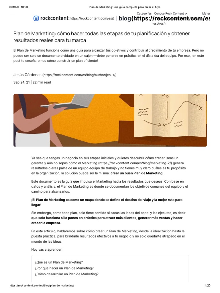 Guía para Crear un Plan de Marketing | PDF | Marketing | Planificación