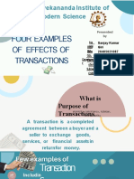 Four Examples of Effects of Transactions