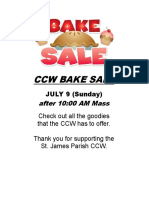 CCW Bake Sale Sign - 7-9-23