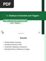 IT3306 - 02 - Database Constraints and Triggers