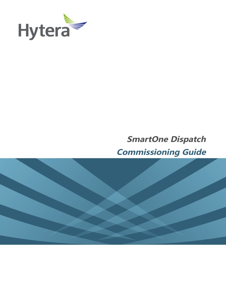 SmartOne Dispatch Commissioning Guide V3.0.00 - Eng | PDF | Session ...