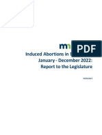 Induced Abortions in Minnesota: January-December 2022