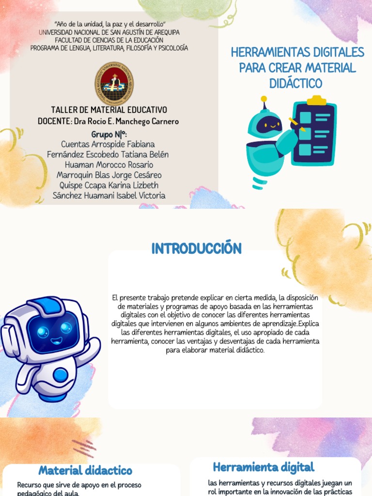 Herramientas Digitales para Material Didáctico | PDF | Enseñando ...