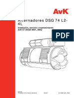 Alternador AVK - DSG 74 L2-L4 Instalacion Servicio y Mantenimiento