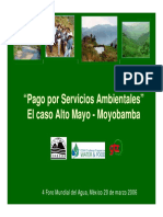 Pago Por Servicios Ambientales El Caso Alto Mayo - Moyobamba