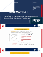 Sesión 08 - Ecuación de La Circunferencia