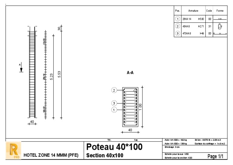 Poteau 40x100 | PDF