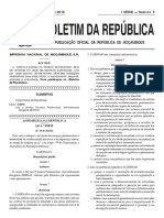 Lei Que Cria o SERNAP - Moçambique