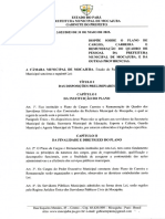 Lei Municipal No 3 822 2023 de 31 de Maio de 2023 PCCR Admistração