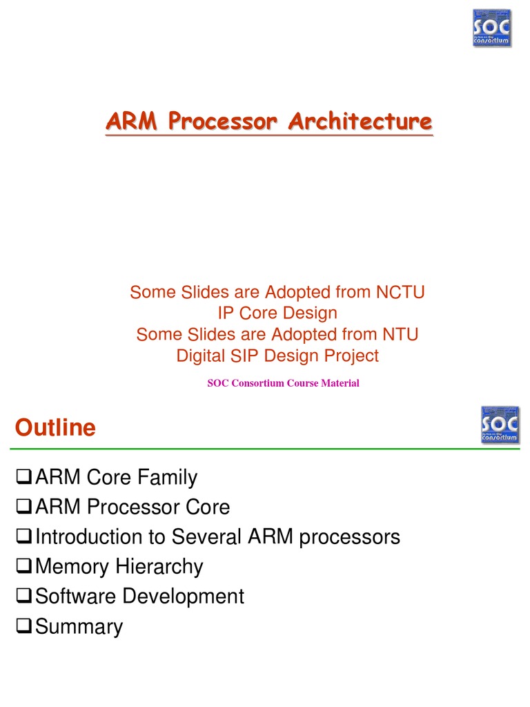 ARM Processor Architecture PDF Arm Architecture Cpu Cache