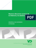 Nuevos Discursos Acerca de La Infancia y La Adolescencia: Desarrollo de Contenidos Actividades