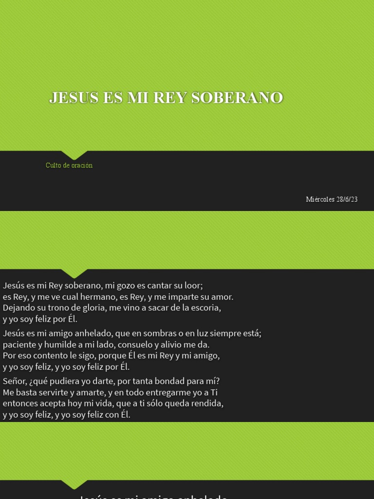 Jesús, Rey y Amigo: Culto de Oración | PDF