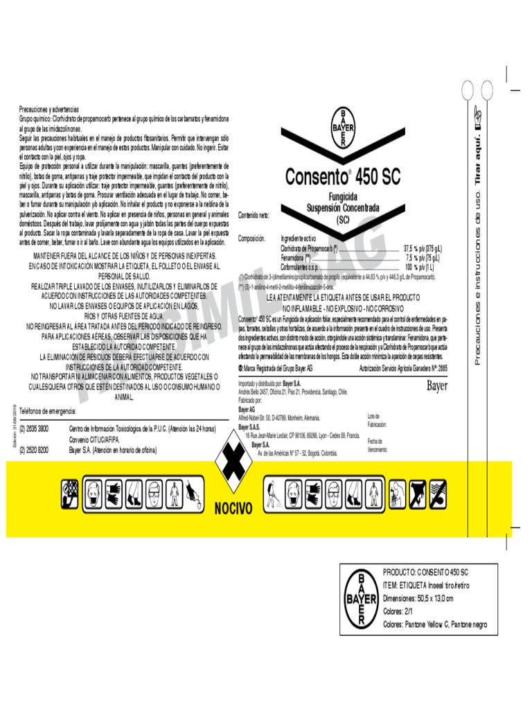 Consento 450 SC - 20190114 - 1 | PDF | Agua | Alimentos