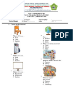 Soal Evaluasi Bahasa Inggris Kelas 1 Chapter 7 & 8