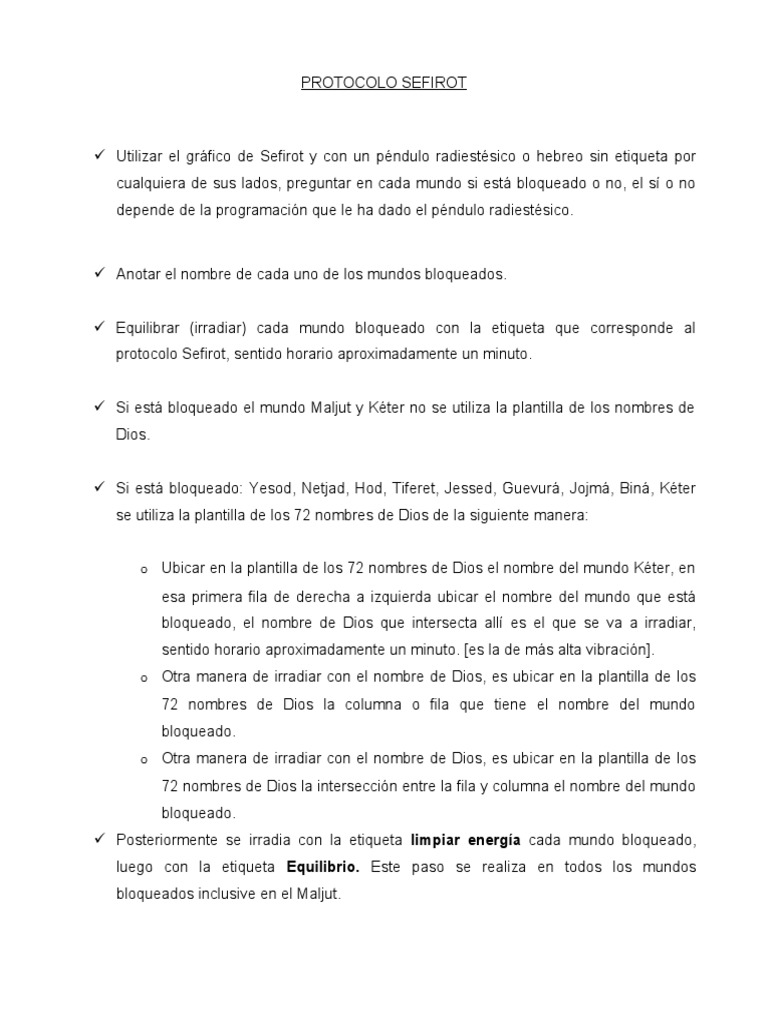 Protoco Sefirot | PDF | Escuelas de pensamiento esotérico ...