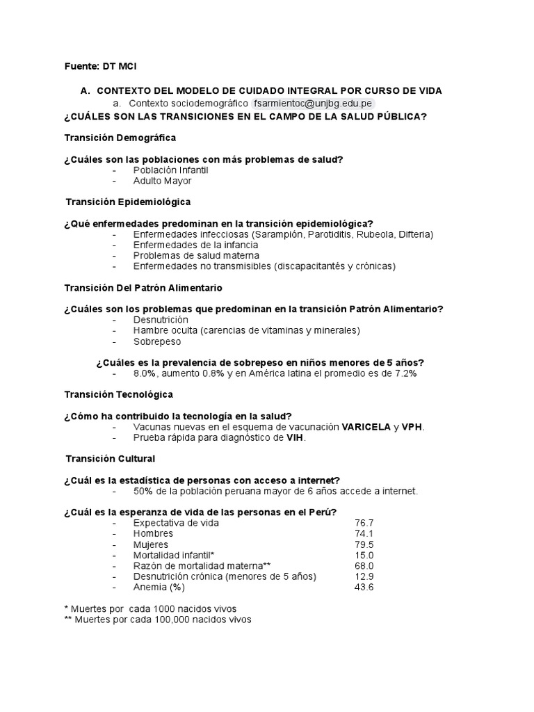 Modelo de Cuidado Integral en Salud | PDF | Tasa de mortalidad ...