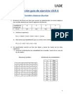 Resolución Guía de Ejercicio UVA 6: Variables Aleatorias Discretas