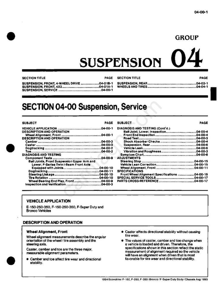 1994 FORD F350 SERVICE MANUAL PDF visual data 2