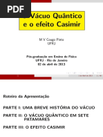 O Vácuo Quântico e o Efeito Casimir - M.V.Cougo