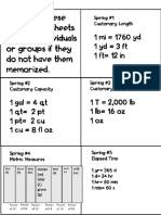 Metric Conversion Activities Customary MeasurementActivity-1