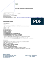 Check List de Documentos Admissionais