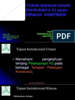 Pengenalan Dan Aturan K3 KONSTRUKSI Di Indonesia (TA 2022-2023)