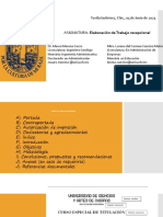 Elaboración de Trabajo Recepcional