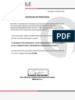 Certificado de Operatividad Pluma Fassi 175