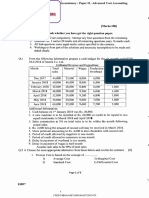 4 Accountancy Paper II Advanced Cost Accounting. 00081897