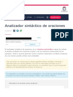 Analizador Sintáctico de Oraciones