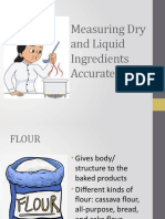 TLE8 COOKERY Measuring Dry and Liquid Ingredients Accurately