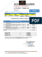 Facture Des Frais de Deplacement en Province 2 SGG