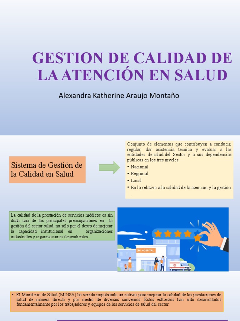GESTION DE CALIDAD DE LA ATENCIÓN EN SALUD | PDF