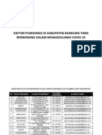 Dinas Kesehatan Daftar Puskesmas Di Kabupaten Bandung Yang Berwenang Dalam Menaggulangi Covid 19