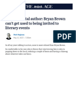 Bryan Brown Can't Get Used To Being Invited To Literary Events