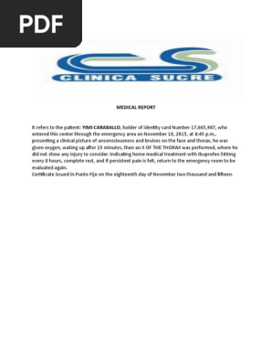 MEDICAL REPORT