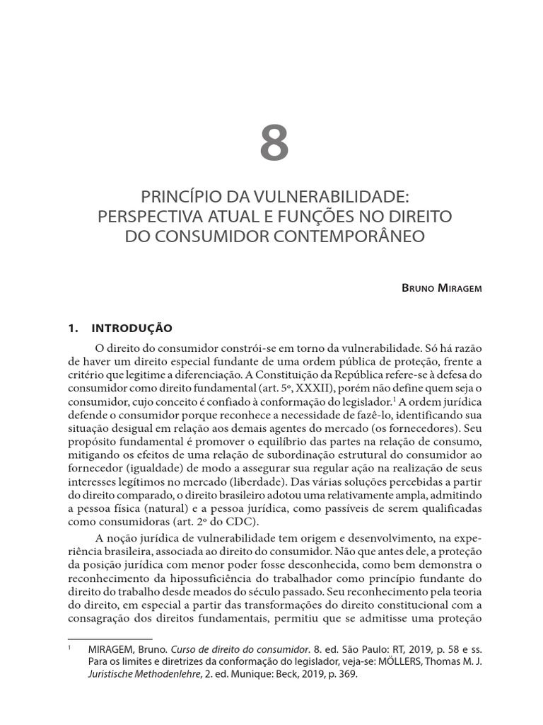 015 Principio Da Vulnerabilidade Perspectiva Atual e Funcoes No Direito ...