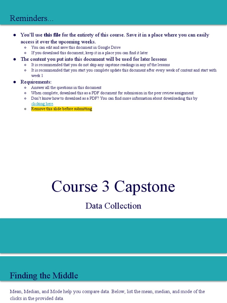 Course 3 Capstone Deck TEMPLATE PDF Hypothesis Scatter Plot