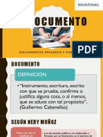 El Documento: Documentos Privados Y Públicos