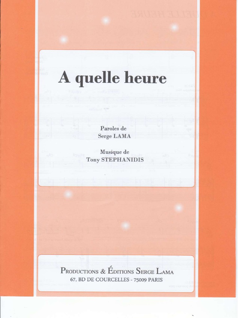 A Quelle Heure PDF
