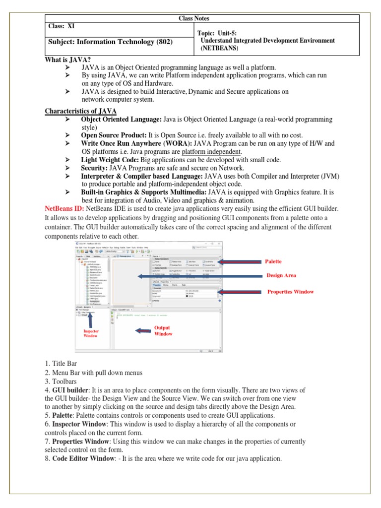 11-IT Unit 5 First Topic | PDF | Data Type | Java (Programming Language)
