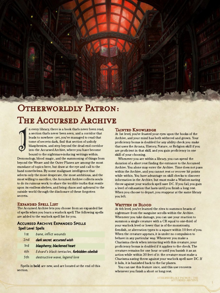 Accursed Archive Patron v2.1 | PDF | Law | History
