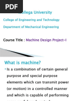 Machine Design Project PPT - New