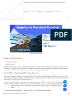 0.1 GST On Supplies To Merchant Exporter - Export Procedure