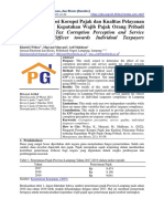 The Effect of Tax Corruption Perception and Service Quality Tax Officer Towards Individual Taxpayers Compliance